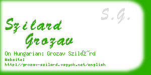 szilard grozav business card